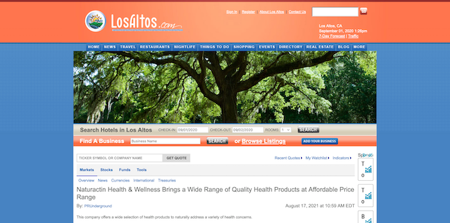 Los Altos Naturactin Health and Wellness