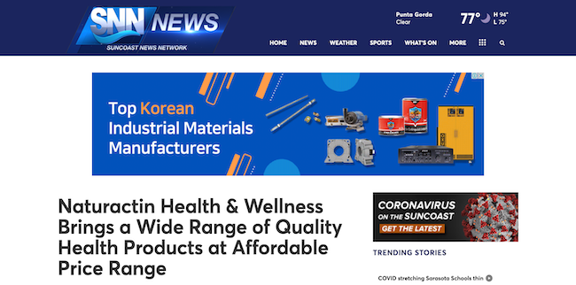 SNN News Naturactin Health and Wellness