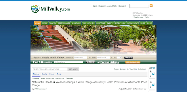Mill Vallery Naturactin Health and Wellness